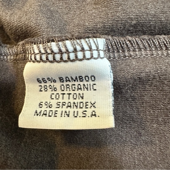 Bryn Walker Bamboo Organic Cotton Medium Faux Wrap Tunic Dress Gray Lagenlook - Picture 8 of 11